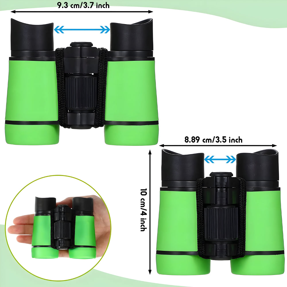 Binoclu de jucărie pentru copii, 4x30 mm — design compact, prindere sigură