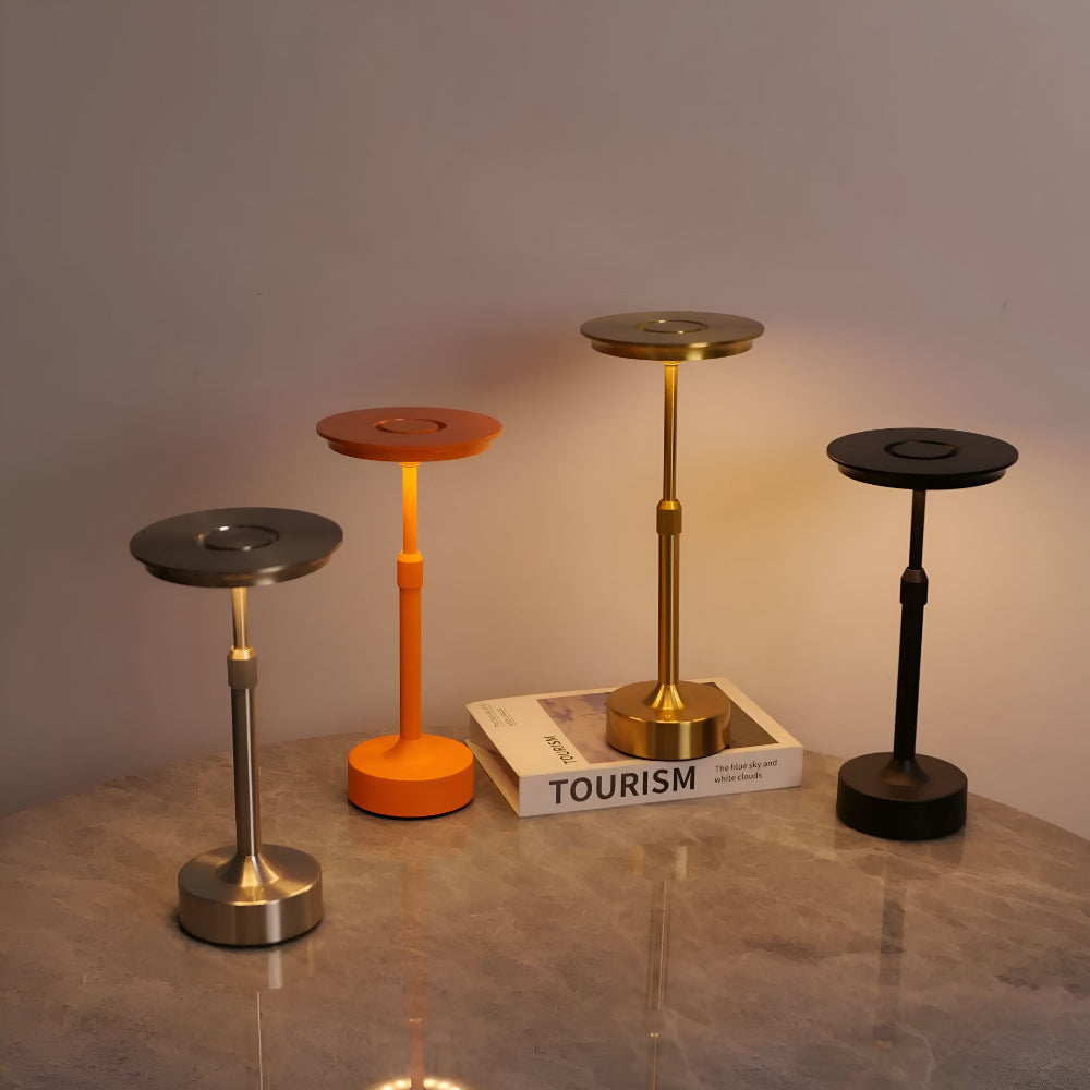 Modern Aluminum Table Lamp — Dimmable LED, Wireless, Warm White Illumination