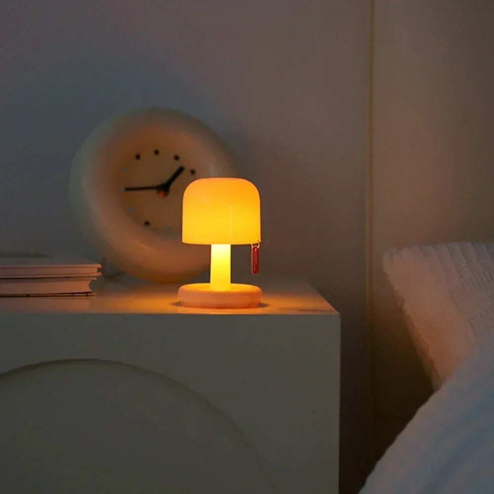 Wireless Mini Mushroom LED Night and Table Lamp