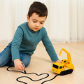 Carro-robô seguidor de linha com sensores — brinquedo educativo interativo para seguir percursos