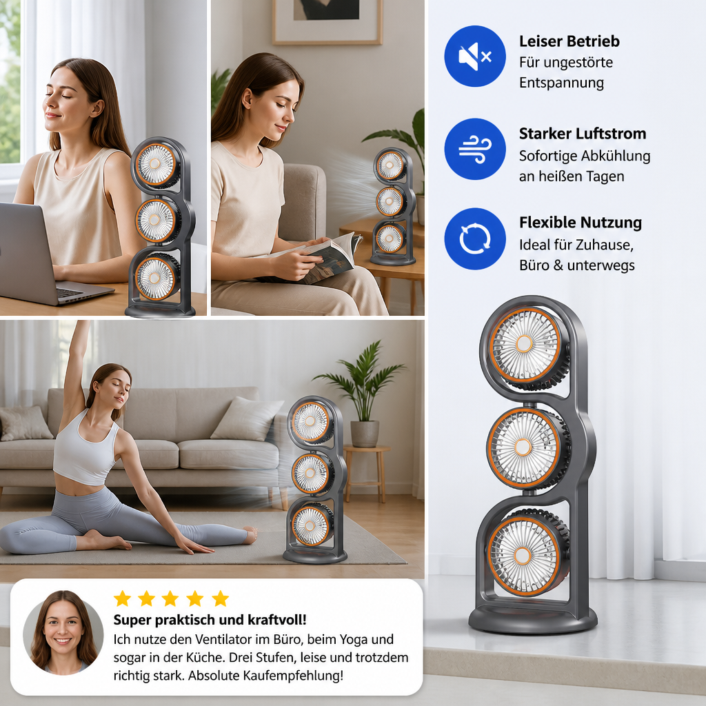 Portable Fan with Three Blades - Esilora