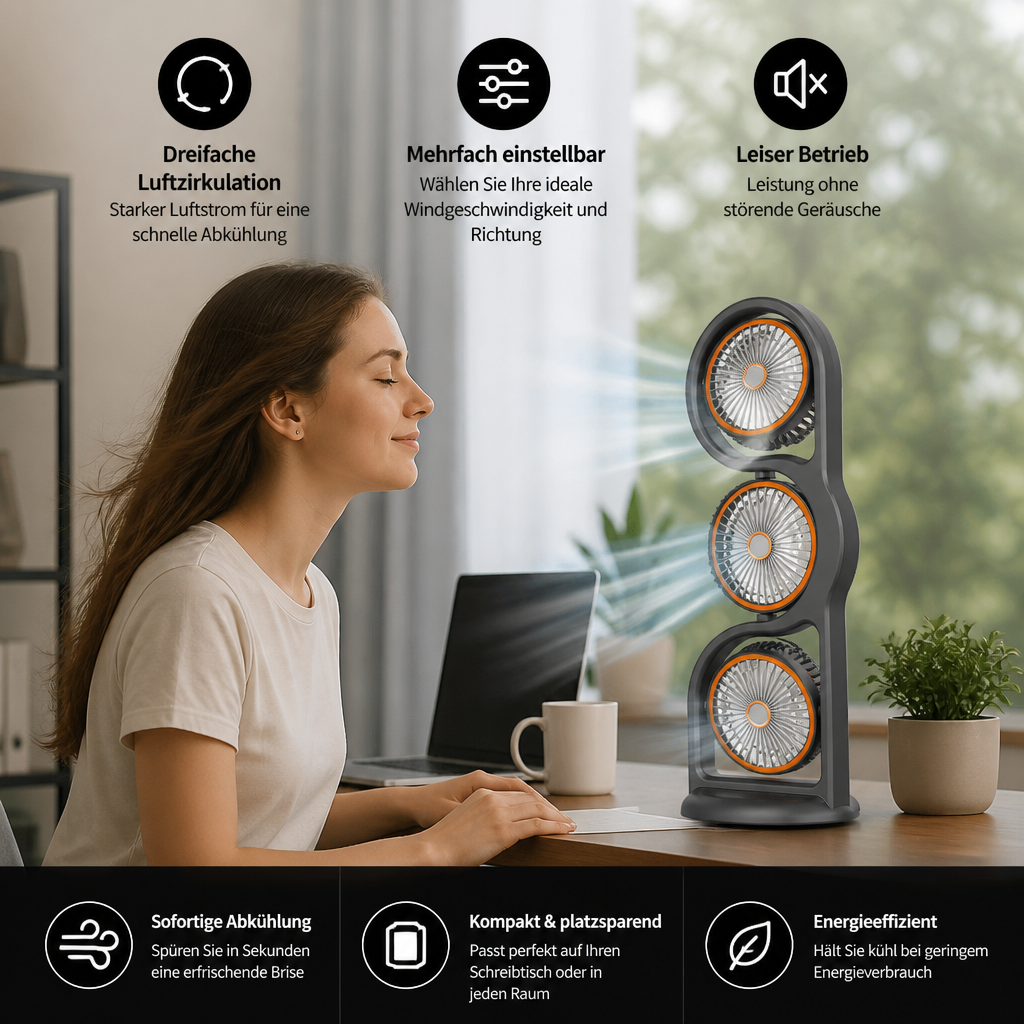 Portable Fan with Three Blades - Esilora
