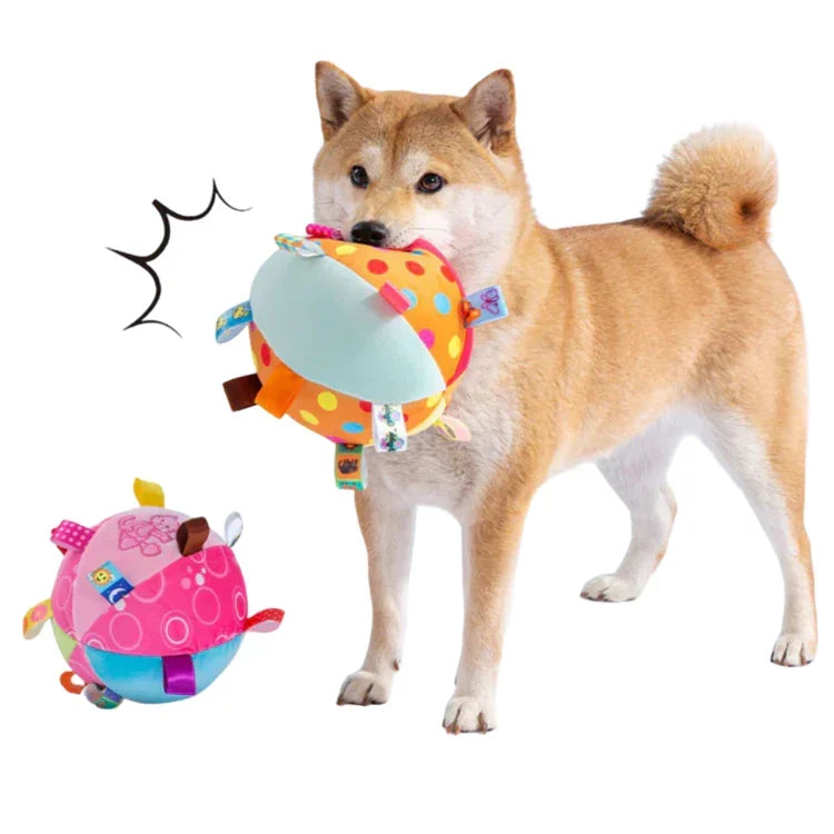 JoyBounce インタラクティブ犬用ボール - ふわふわの音が鳴るおもちゃ