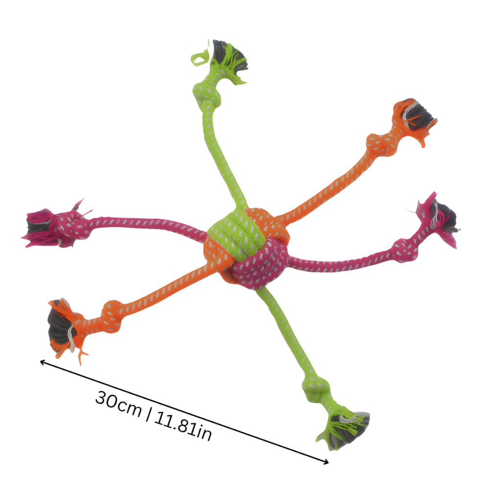 TugJoy Multi-Leg Cotton Rope Dog Chew Toy for Tugging