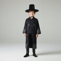 Set de costum de cosplay negru pentru copii