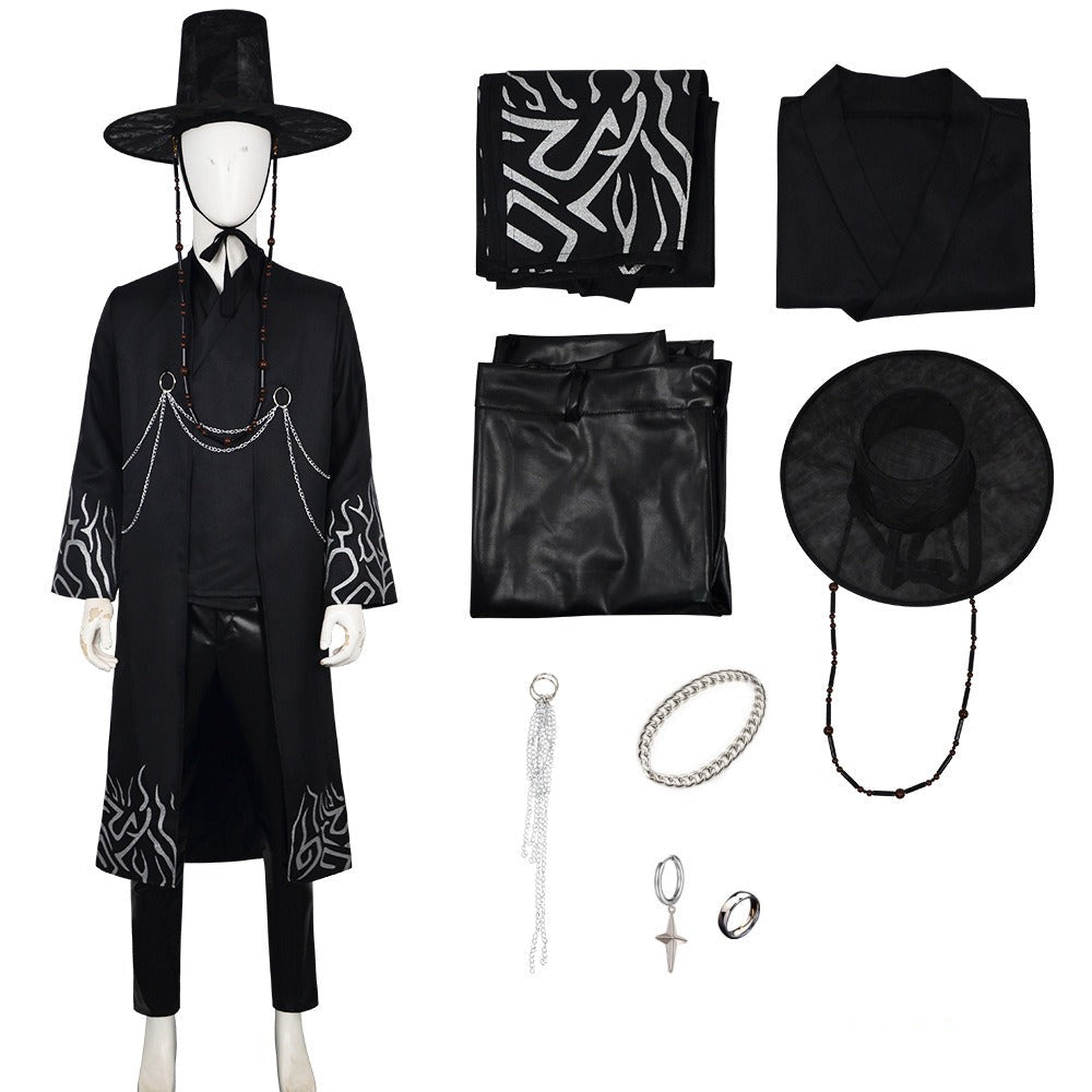 Set de costum de cosplay negru pentru copii