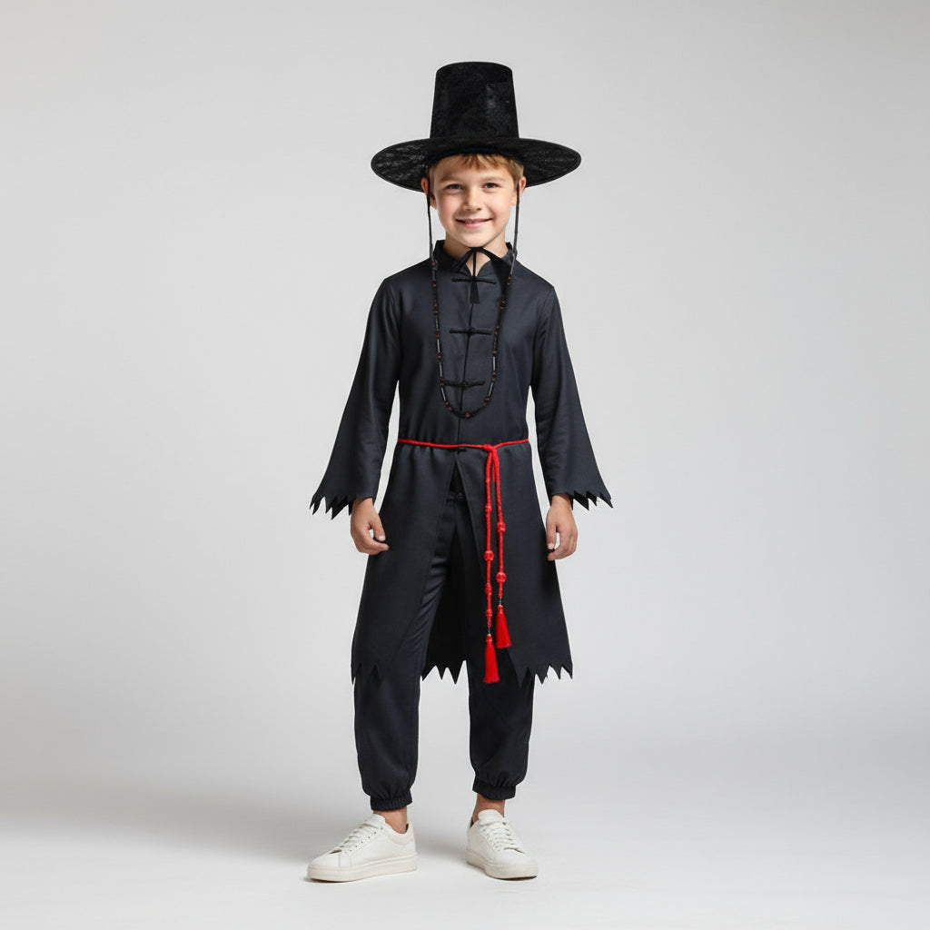 Set de costum de cosplay negru pentru copii