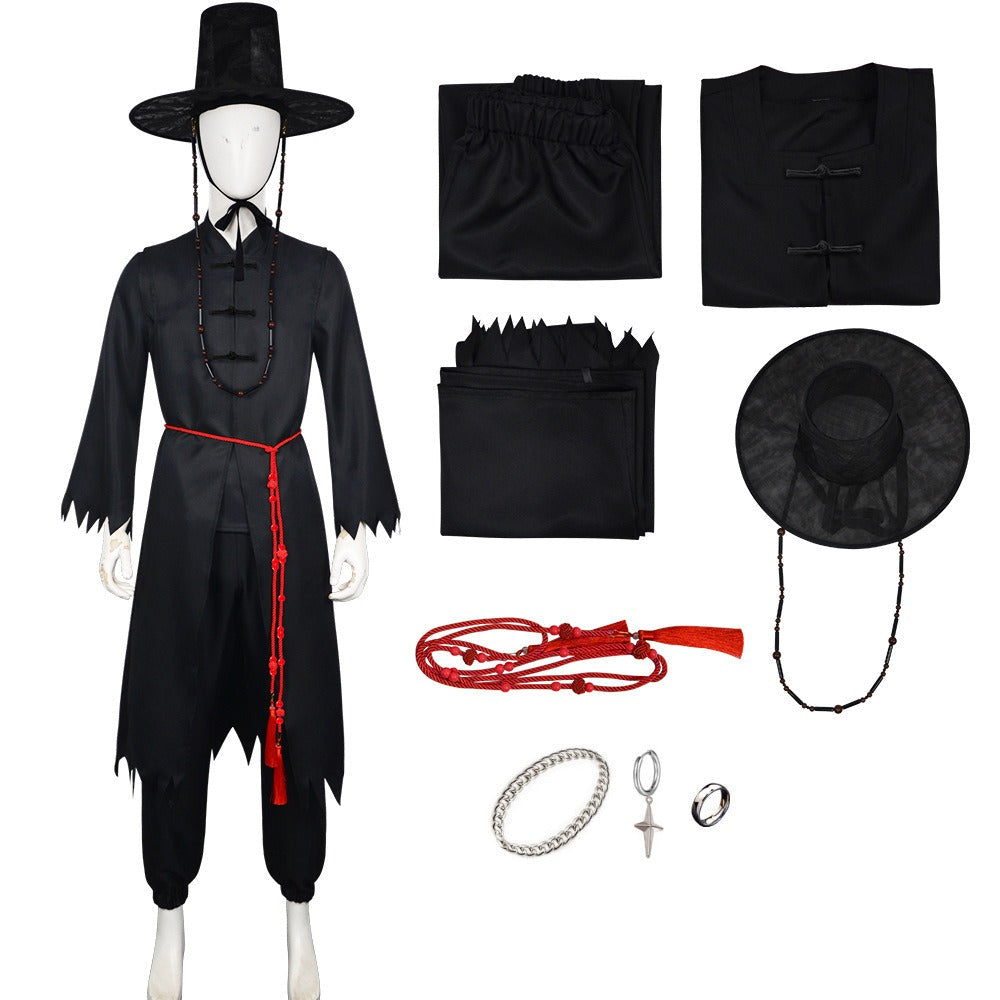 Set de costum de cosplay negru pentru copii