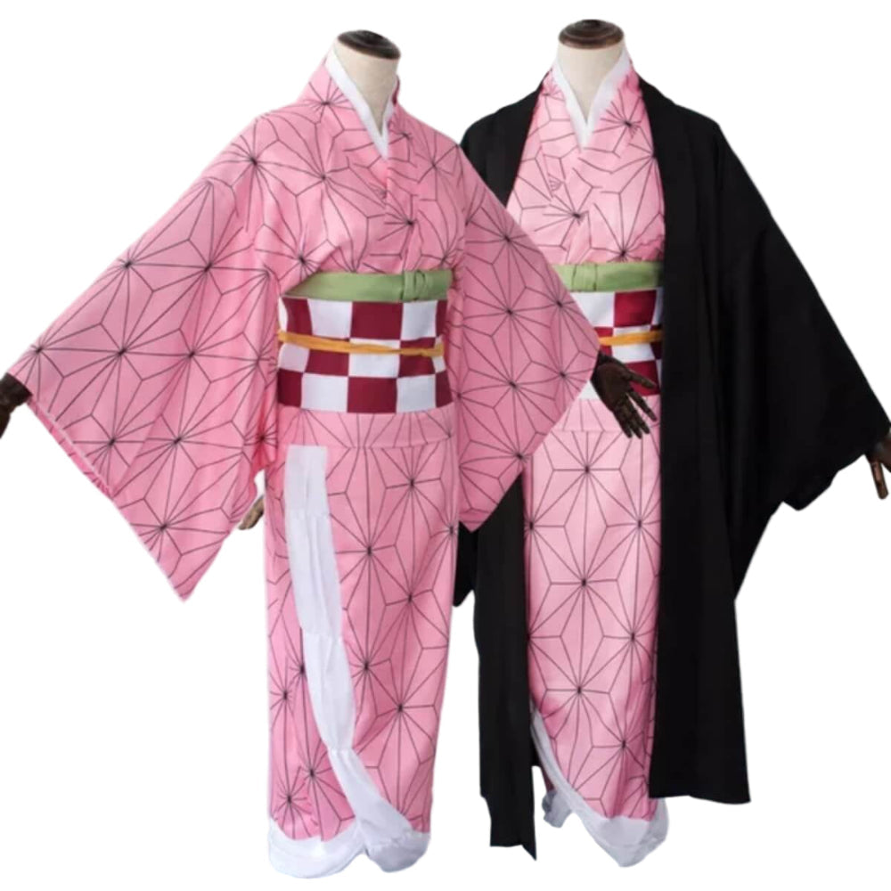 Set complet de costum cosplay din poliester, în stil kimono
