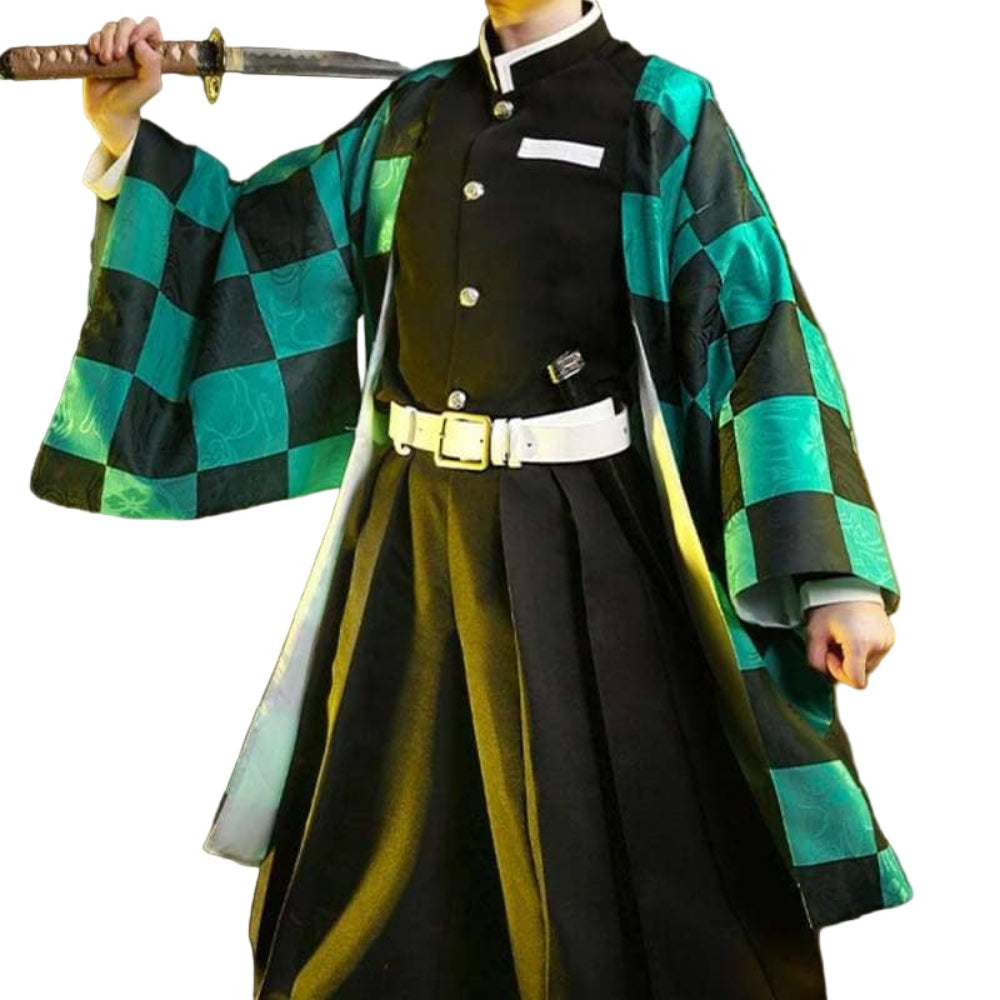 Set complet de costum cosplay din poliester, în stil kimono