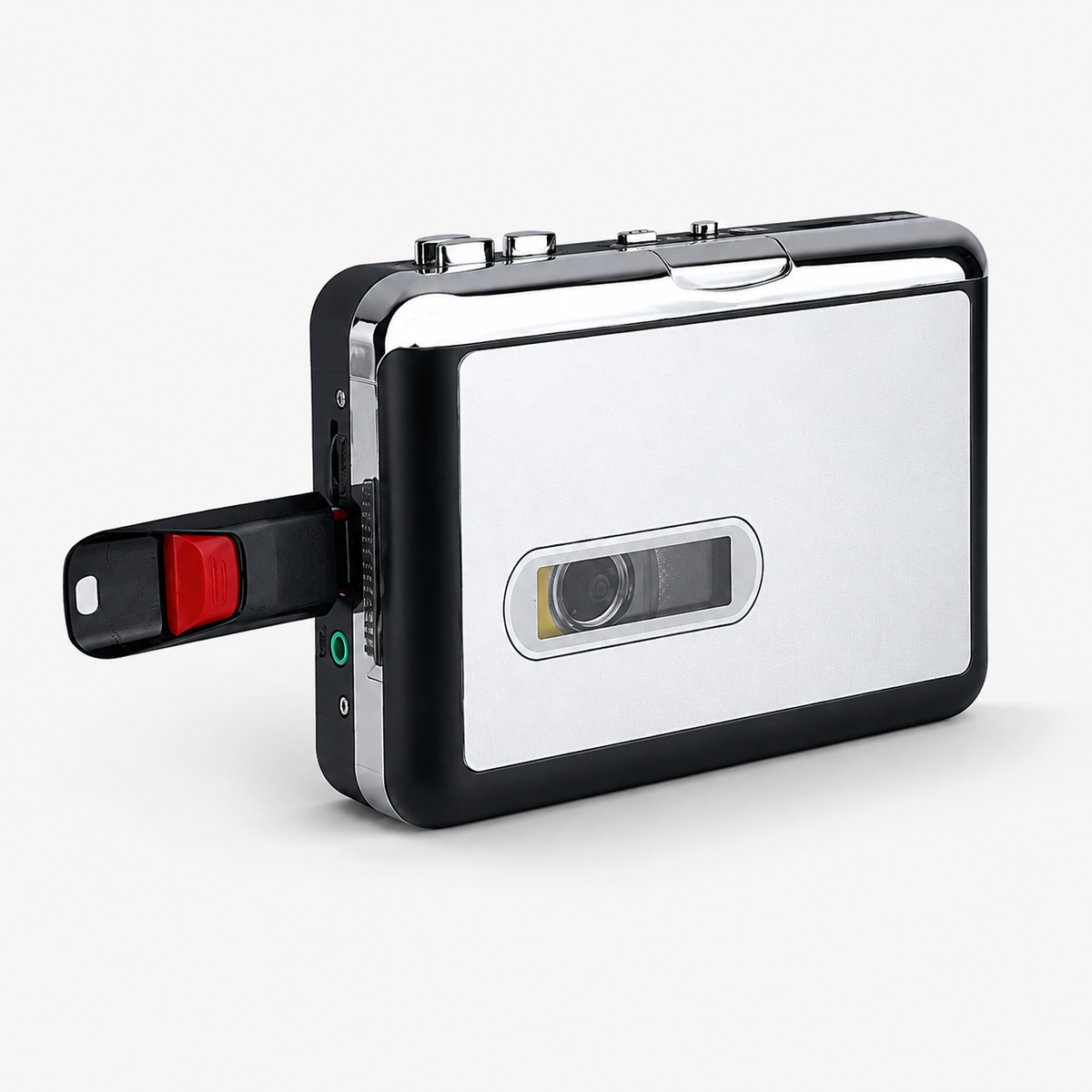 Reproductor de casetes USB portátil y compacto para convertir a MP3