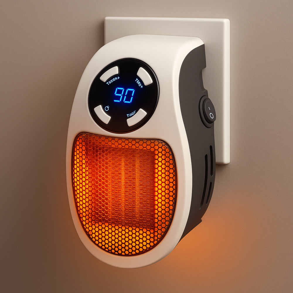 Aerotermă ceramică compactă cu conectare directă la priză - silențioasă și eficientă energetic