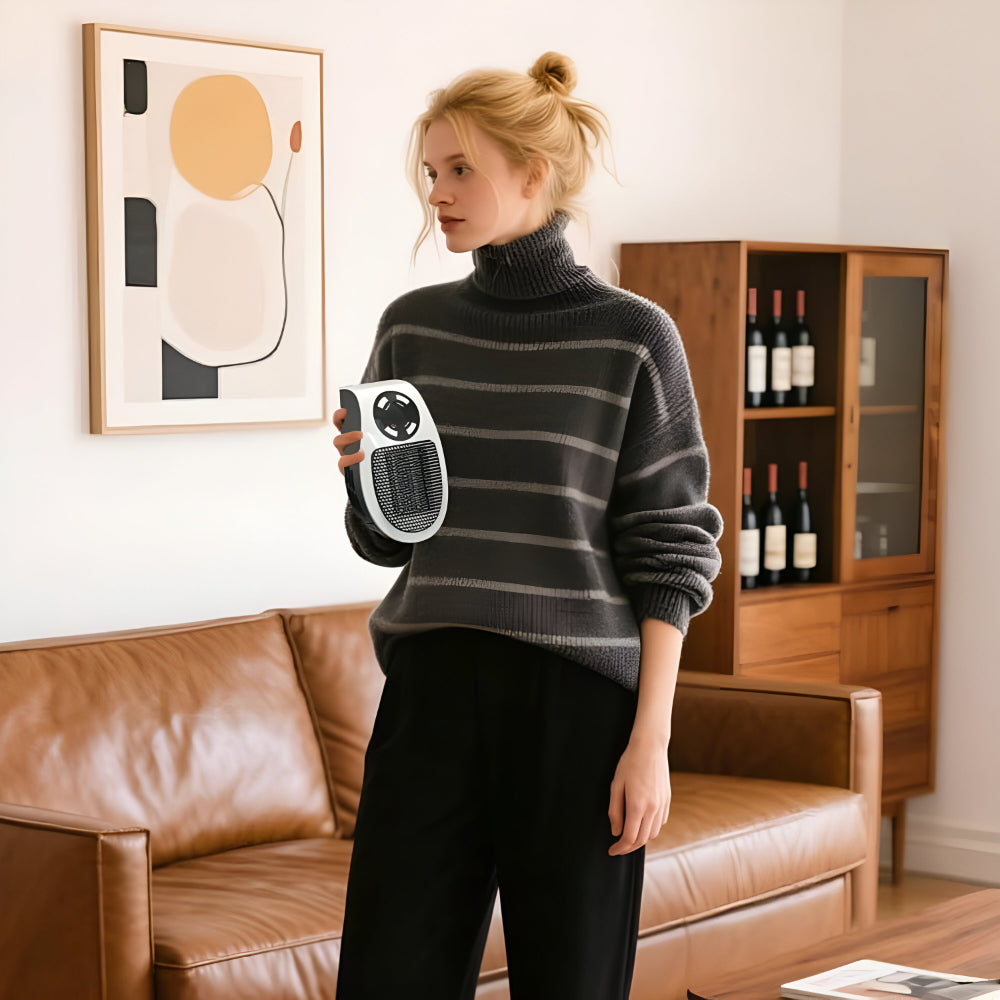Aerotermă ceramică compactă cu conectare directă la priză - silențioasă și eficientă energetic