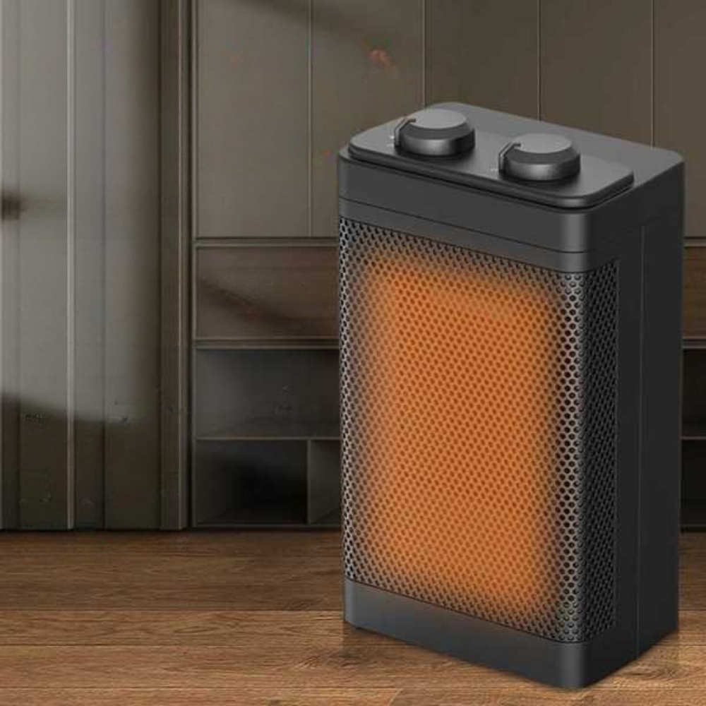 Aerotermă ceramică PTC compactă de 1500W - încălzire rapidă, design sigur, mâner integrat pentru transport