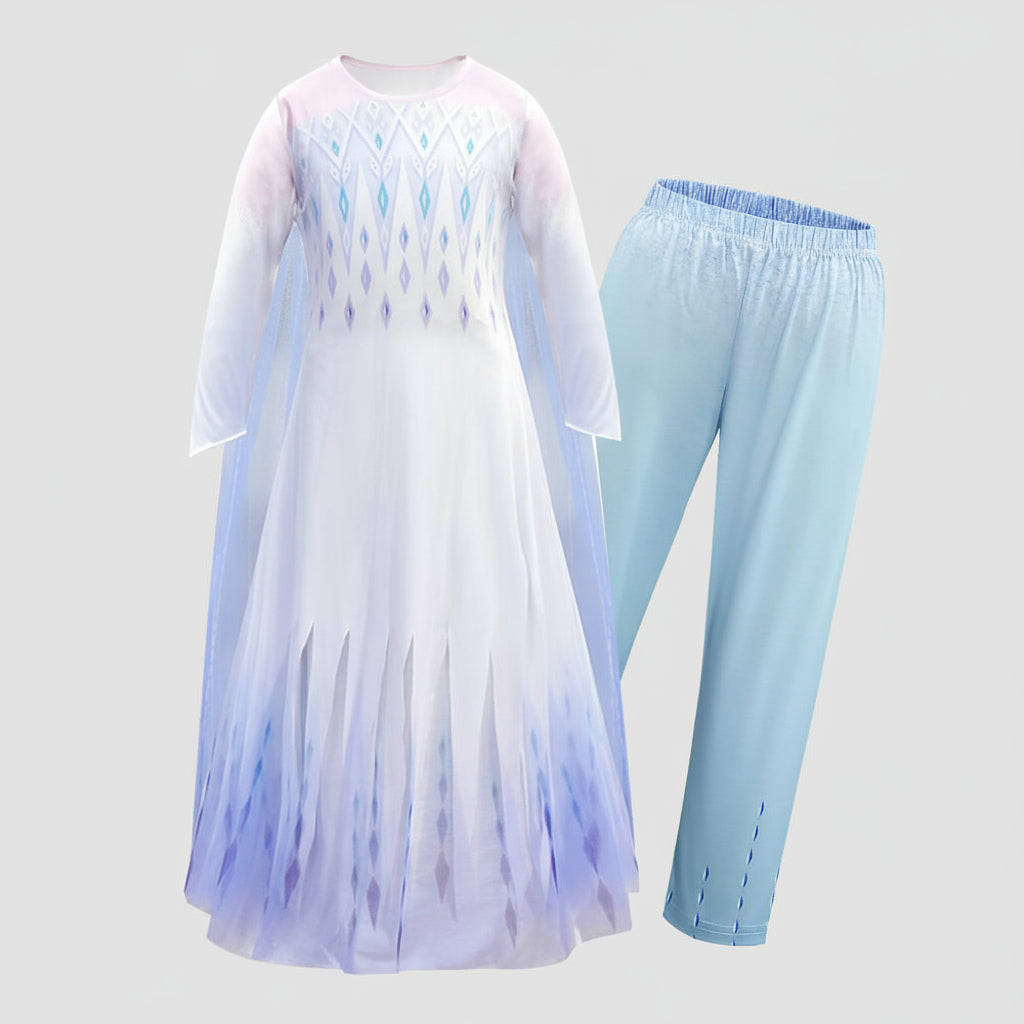 Rochie de costum de prințesă din tul albastru pentru copii