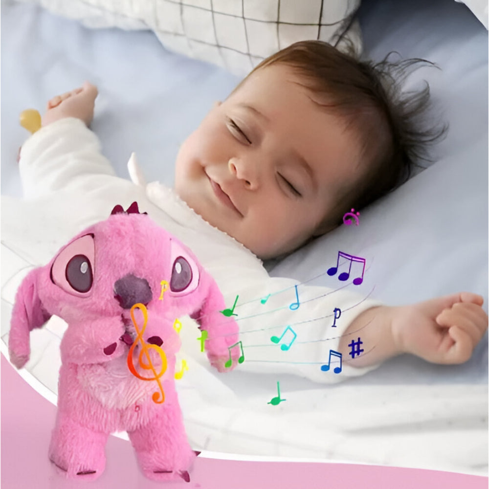 Jucărie de pluș animată pentru copii — lumină și respirație liniștitoare, 28 cm