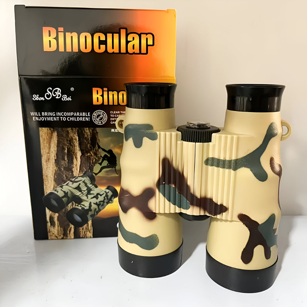 Binoclu de camuflaj pentru copii - mărire 6X, cadru durabil și ușor de ținut