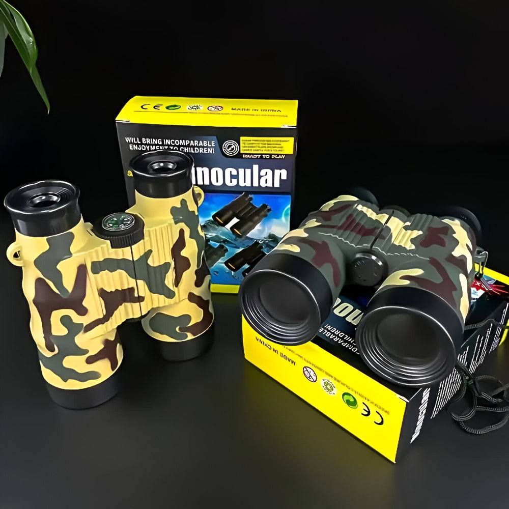 Binoclu de camuflaj pentru copii - mărire 6X, cadru durabil și ușor de ținut