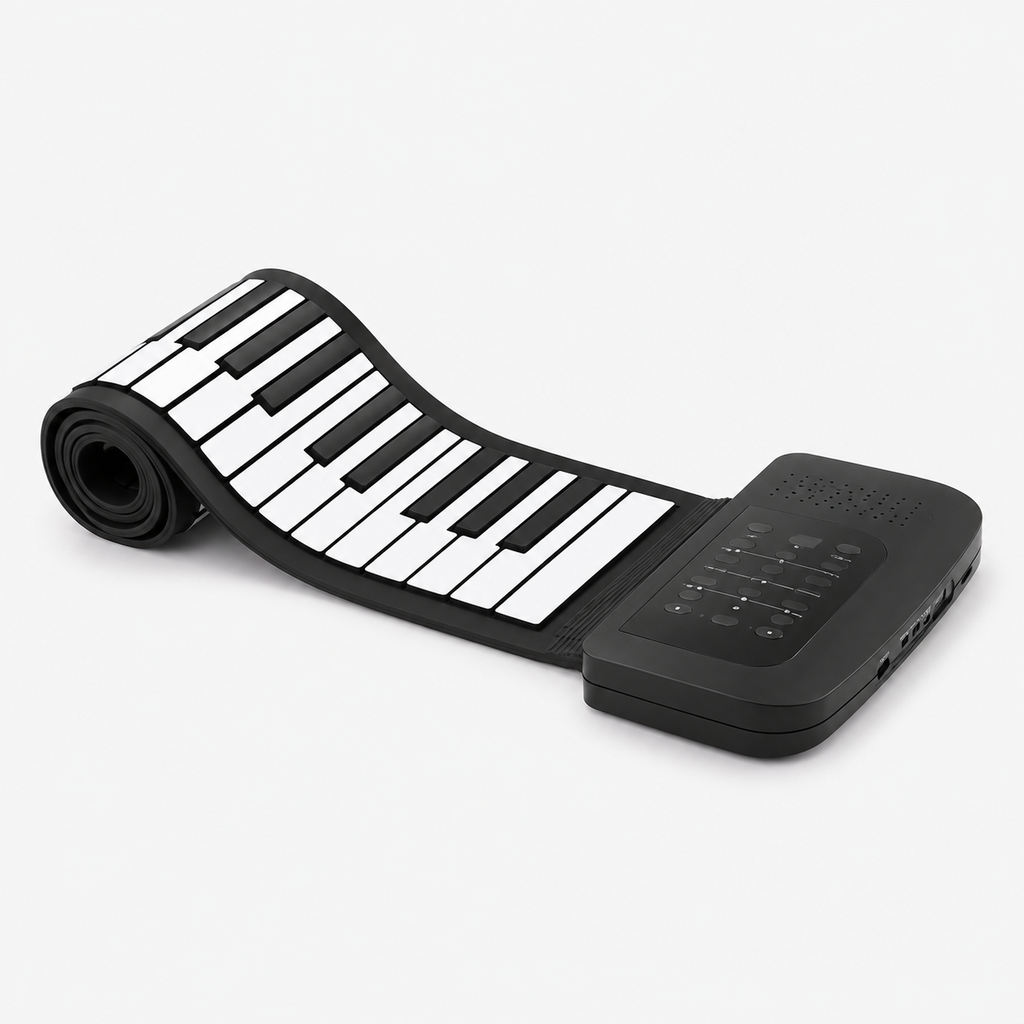 Piano souple enroulable pour débutants - 61 touches, haut-parleur intégré