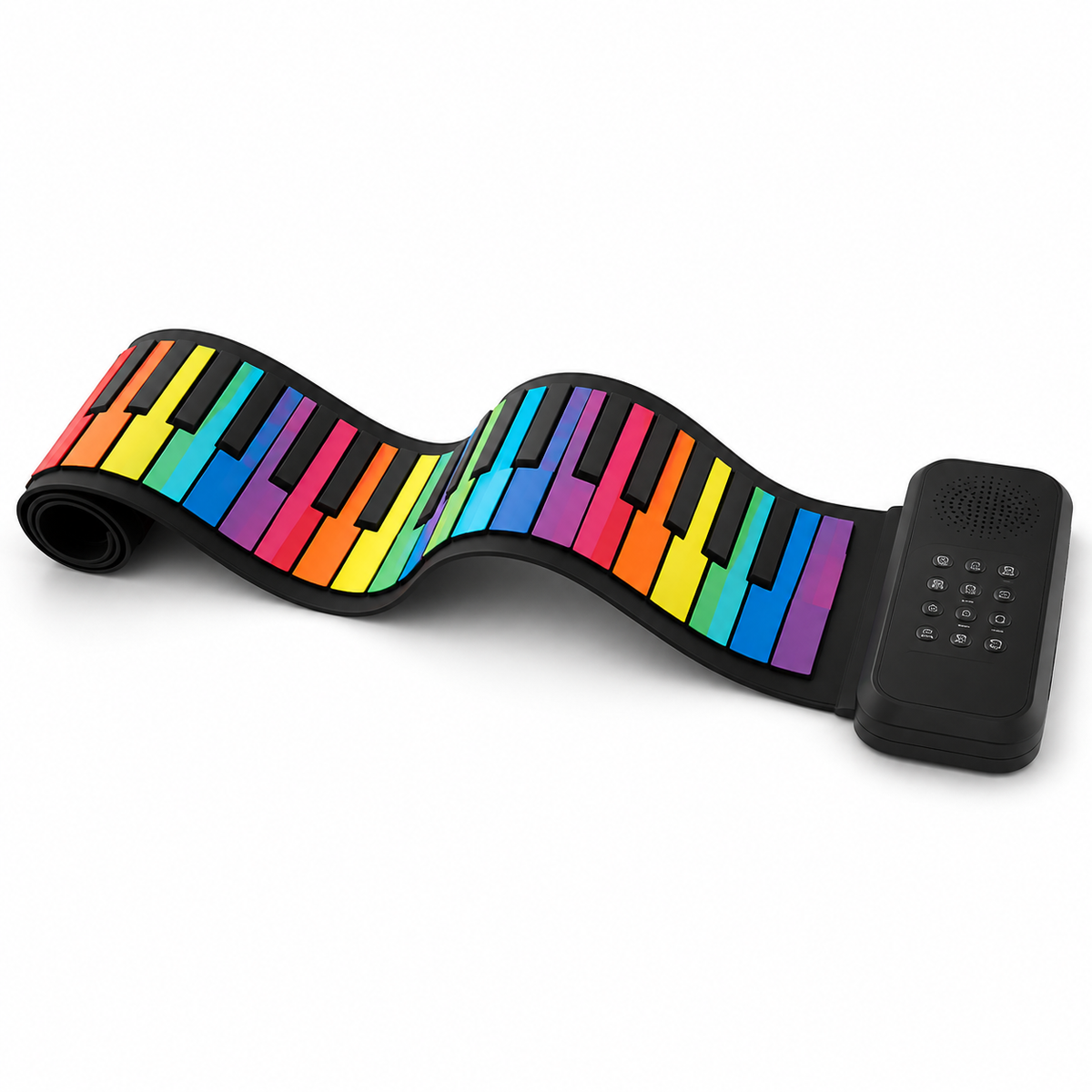Piano souple enroulable pour débutants - 61 touches, haut-parleur intégré