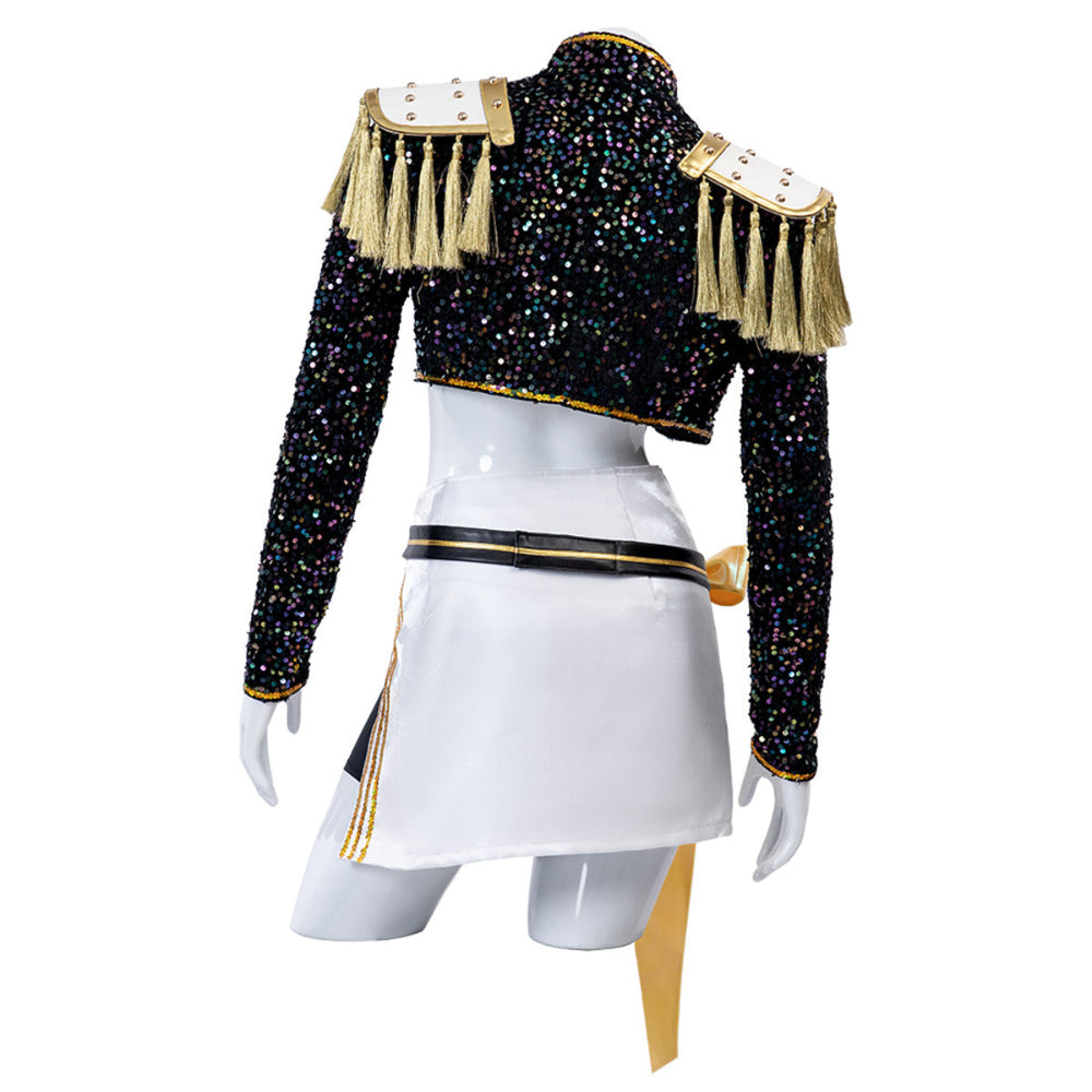 Costum de Halloween Kpop Hunter - costum de scenă negru și auriu pentru tineri
