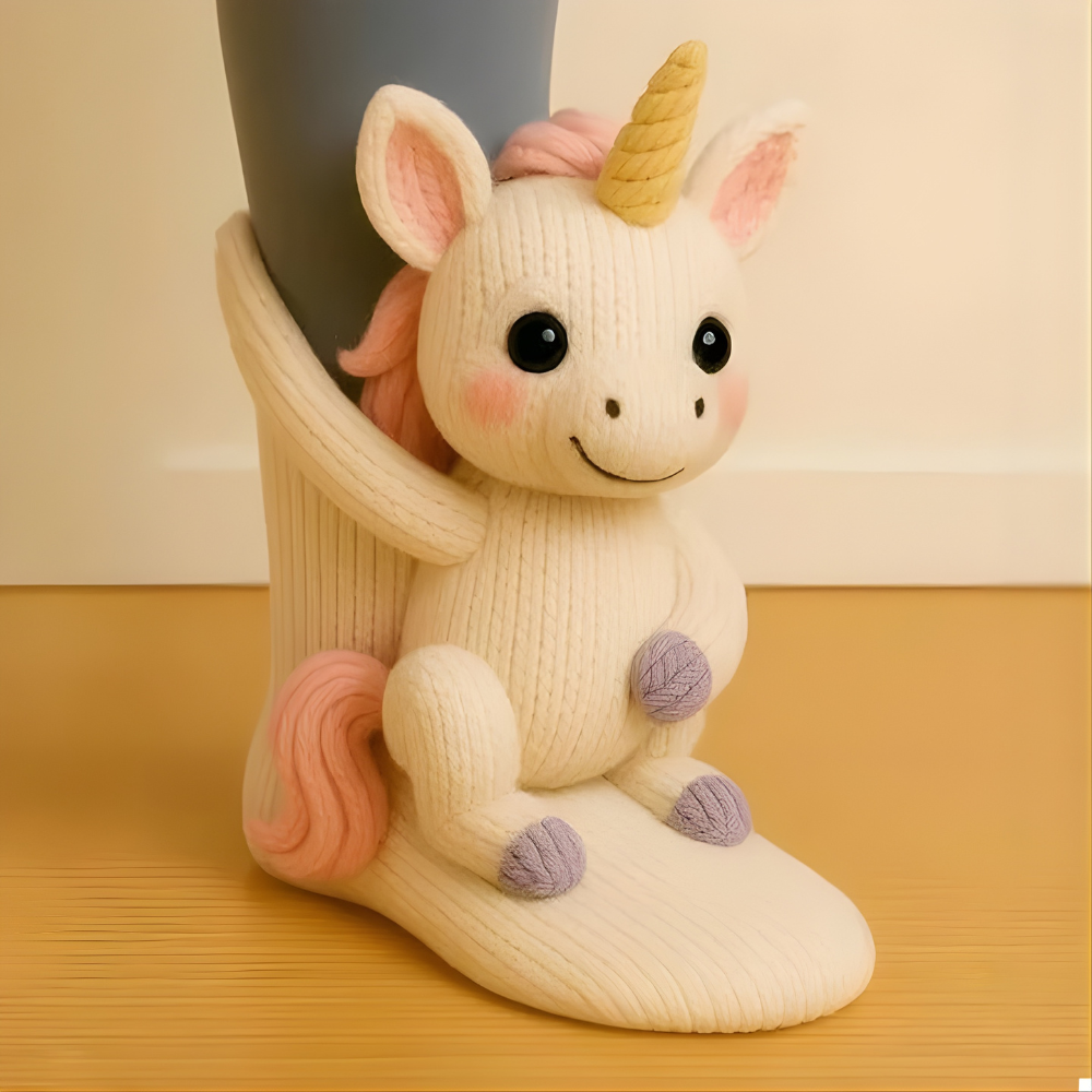 Állatmintás téli házizokni - unisex, plüss kényelem