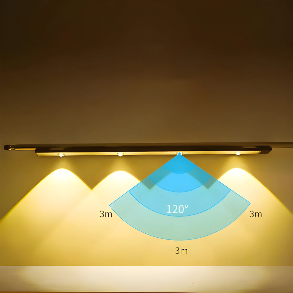 Lampă de veghe LED fără fir cu senzor de mișcare - design suplu de 30cm