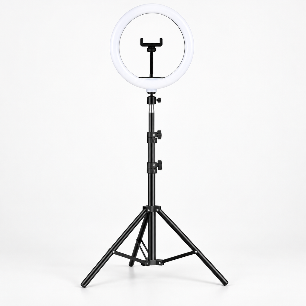 Anneau lumineux LED pour la photographie - Trépied réglable en hauteur