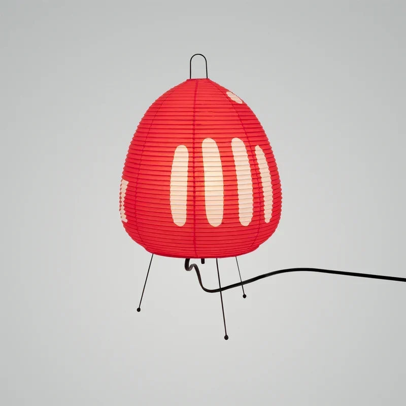 Stolní lampa z rýžového papíru — retro japonský design