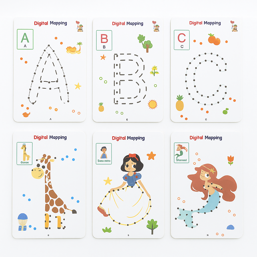 Wipeable Reusable Kids Learning Workbook — Writing and Number Practice