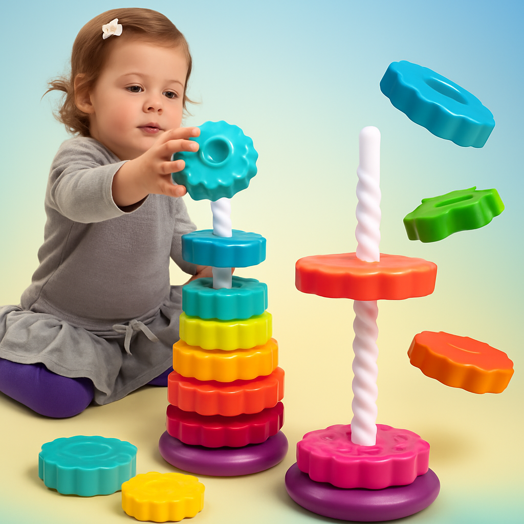 Colorful Plastic Stackable Rings — Learning Toy