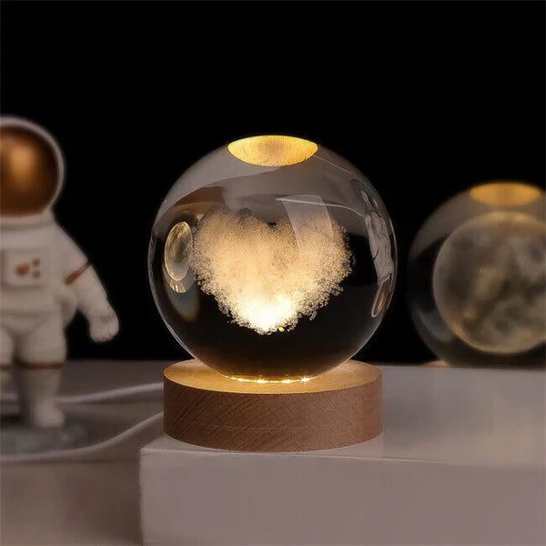 Dekoracyjna podświetlana kula Light Ball CosmicGleam z kosmiczną sceną