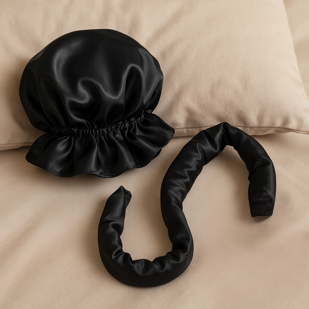 Kit de boucleur à cheveux en satin sans chaleur — tiges flexibles