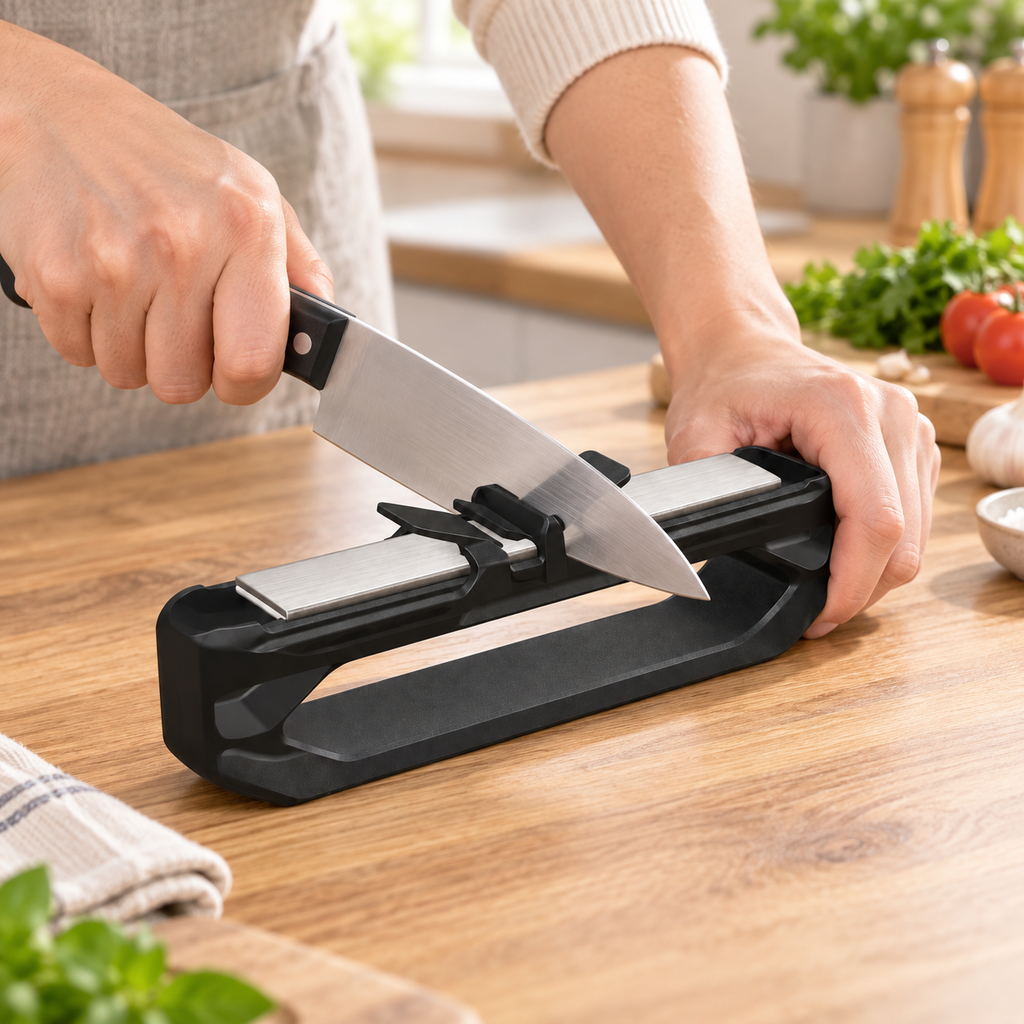 Snelle messenslijper voor de keuken — veilig en effectief messen slijpen
