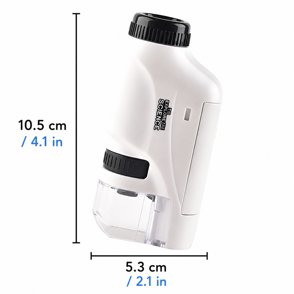 Draagbare LED-zakmicroscoop voor kinderen — Compact handmodel