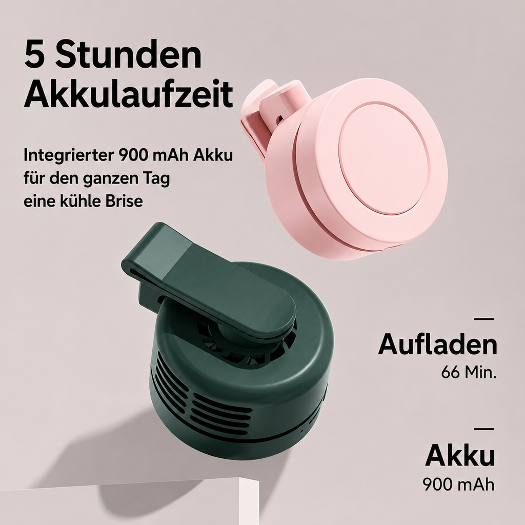 Mini-USB-ventilator med klemme — bærbar køleenhed