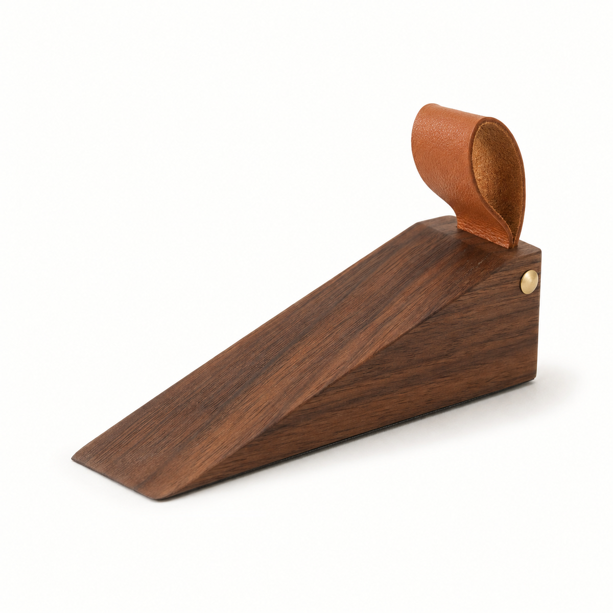 Butoir de porte minimaliste en bois - Adhérence antidérapante pour carrelage
