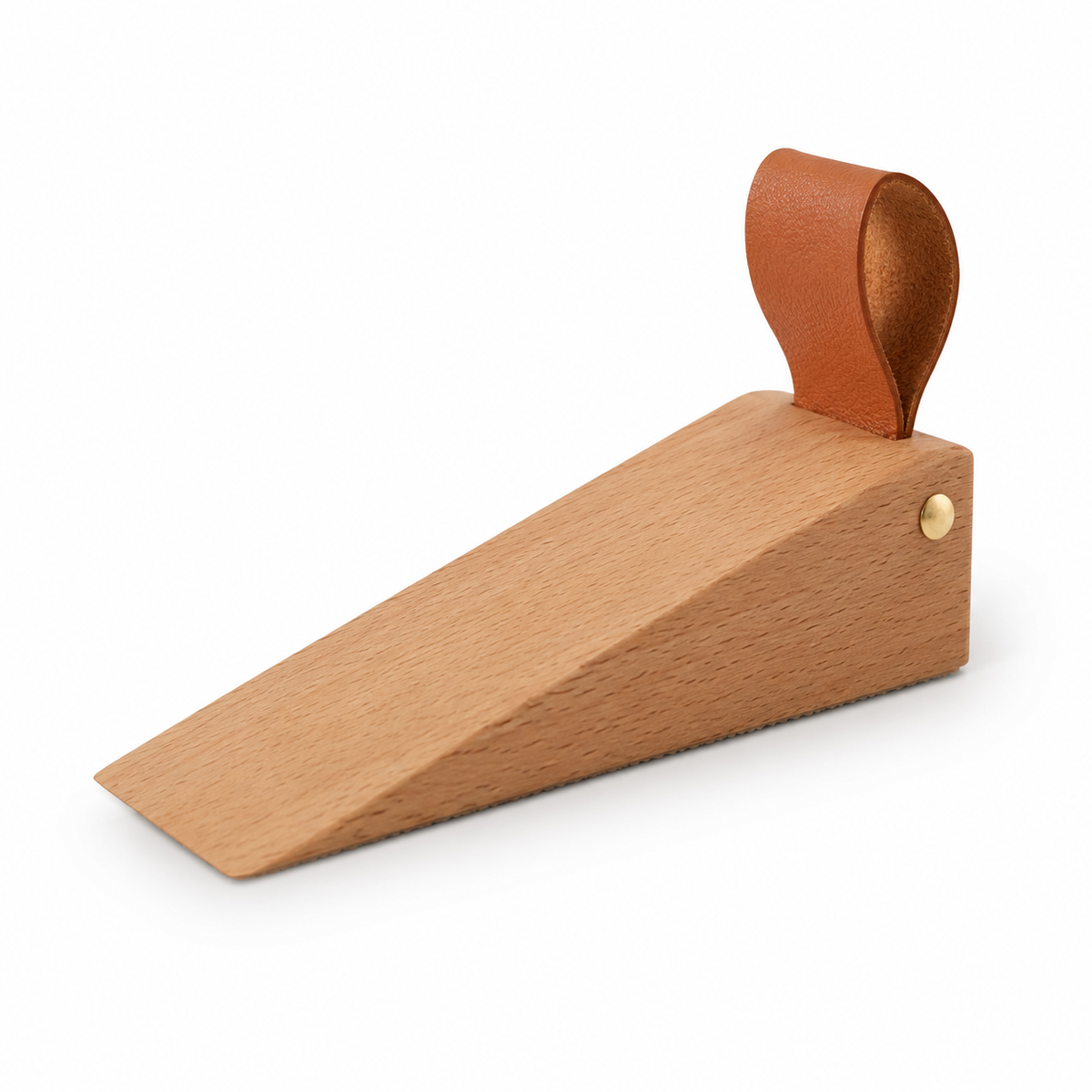 Butoir de porte minimaliste en bois - Adhérence antidérapante pour carrelage