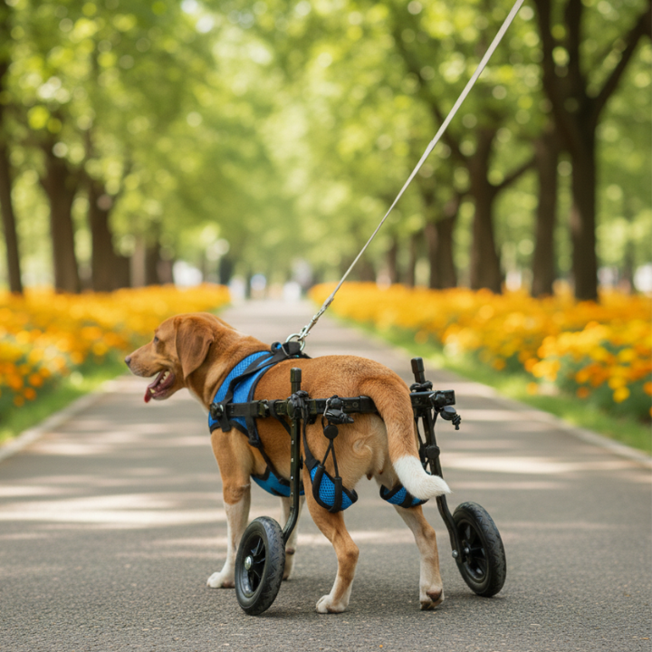 MobilityPro 調節可能な犬用車椅子 - 後ろ足をサポート