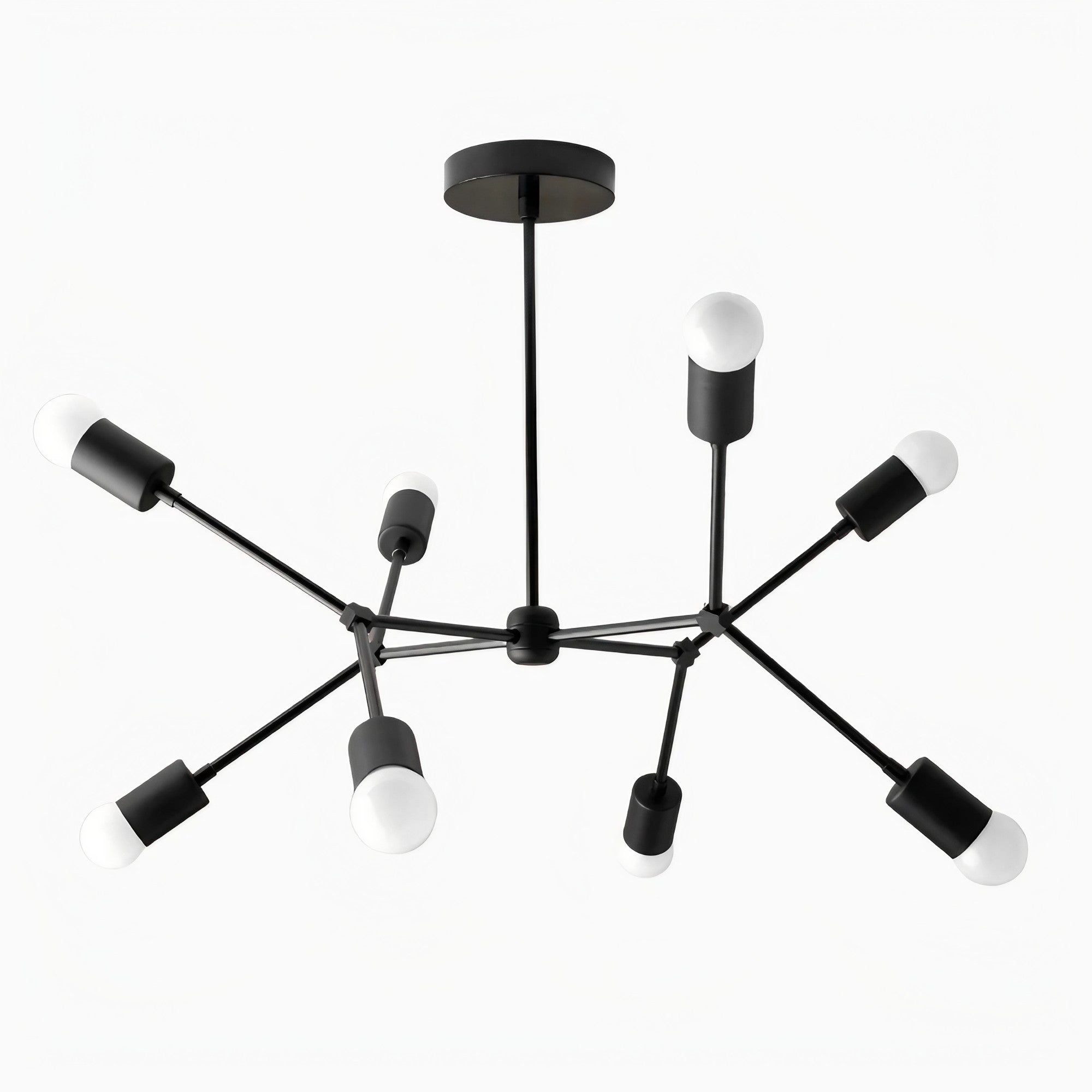 Mobilux Line Geometric Chandelier – Modern Metal Light for Bedroom | Esilora