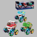 Kids Monster Truck Toy Set — 3-Pack Light and Sound Vehicles