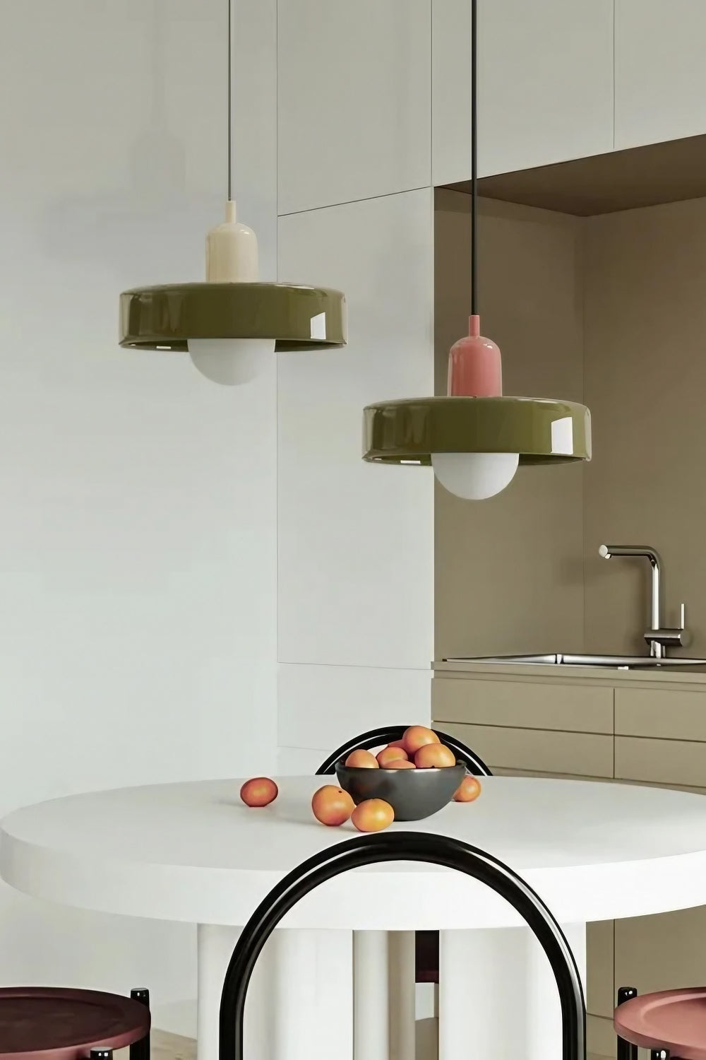 Verdoma Morandi Disc Glass Pendant Light for Modern Dining and Living | Esilora