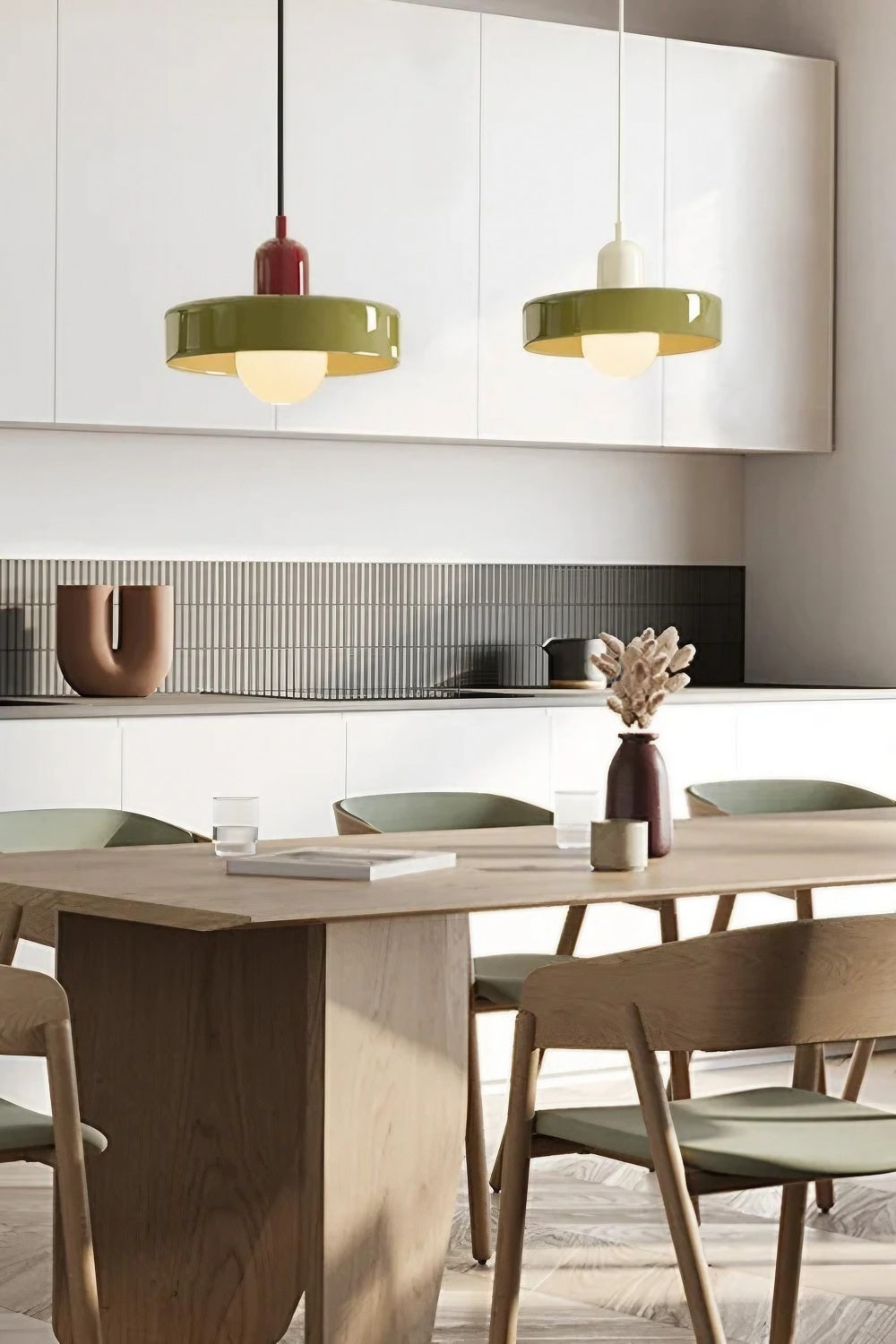 Verdoma Morandi Disc Glass Pendant Light for Modern Dining and Living | Esilora