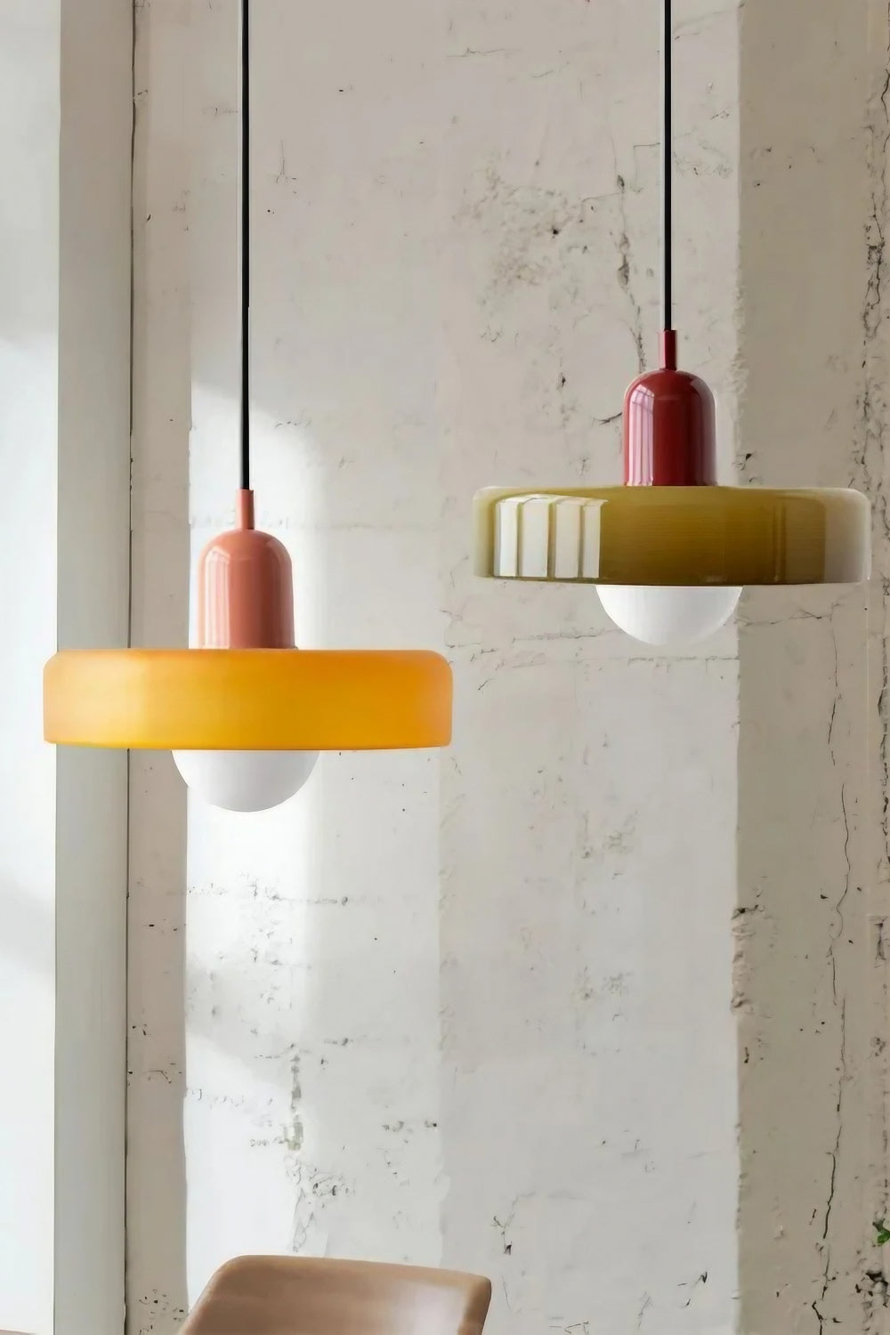 Verdoma Morandi Disc Glass Pendant Light for Modern Dining and Living | Esilora