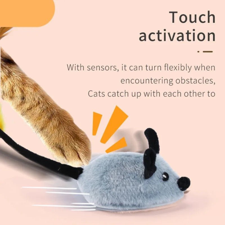 Jucărie interactivă MoveMouse pentru pisici — Mișcare realistă de fugă