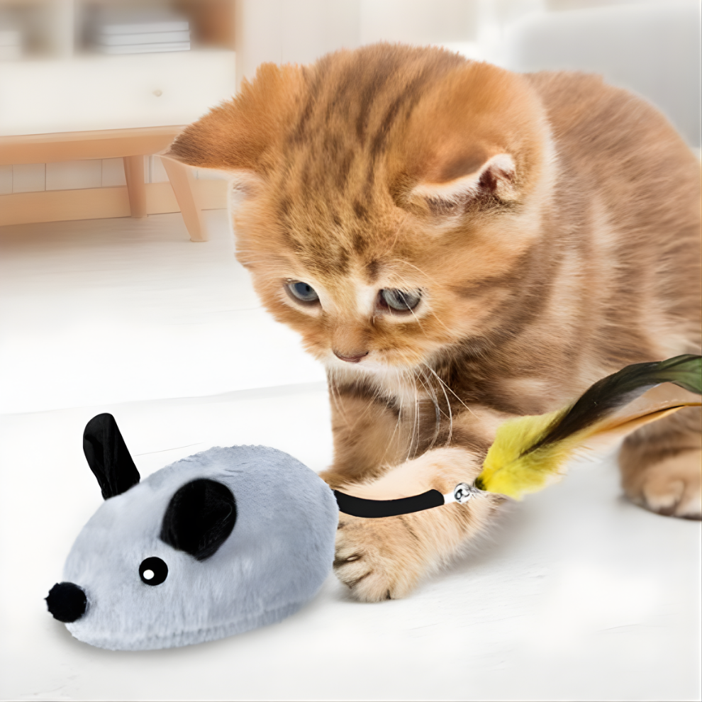 Jucărie interactivă MoveMouse pentru pisici — Mișcare realistă de fugă