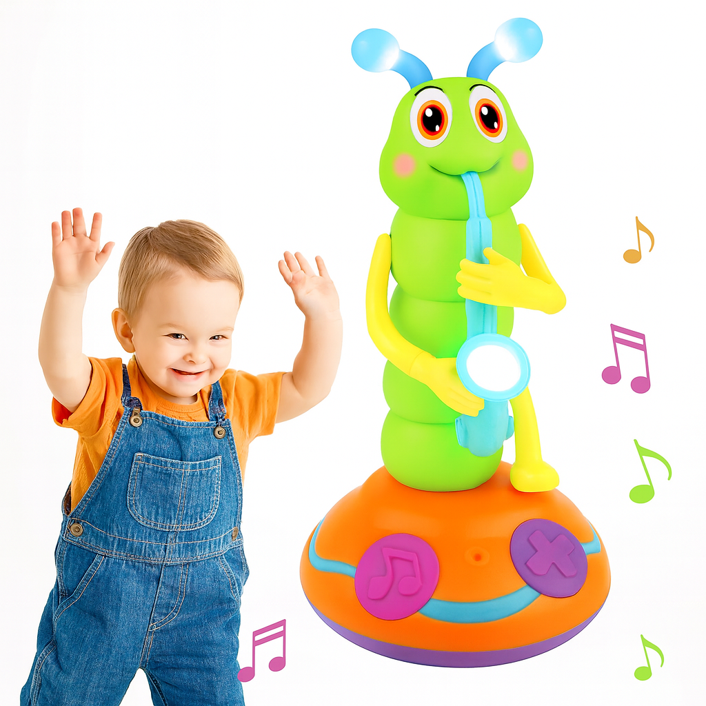 音楽に合わせて踊るベビー玩具 - カラフルな点滅ライト、揺れる動き、ポータブルプラスチック製