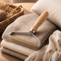 Rodillo quitapelusas reutilizable y ecológico para textiles, con mango de madera