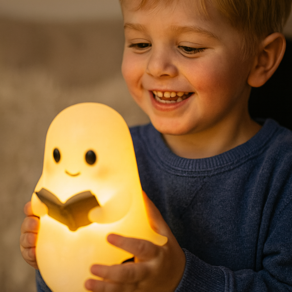 Luce notturna a LED a forma di fantasma per bambini — luce calda