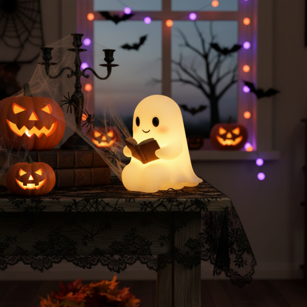 Luce notturna a LED a forma di fantasma per bambini — luce calda